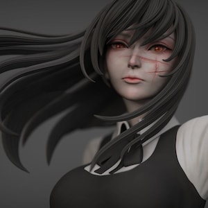dangerous female evil horror chainsaw ready to print 3D file Figure STL Item Not Pyhsical