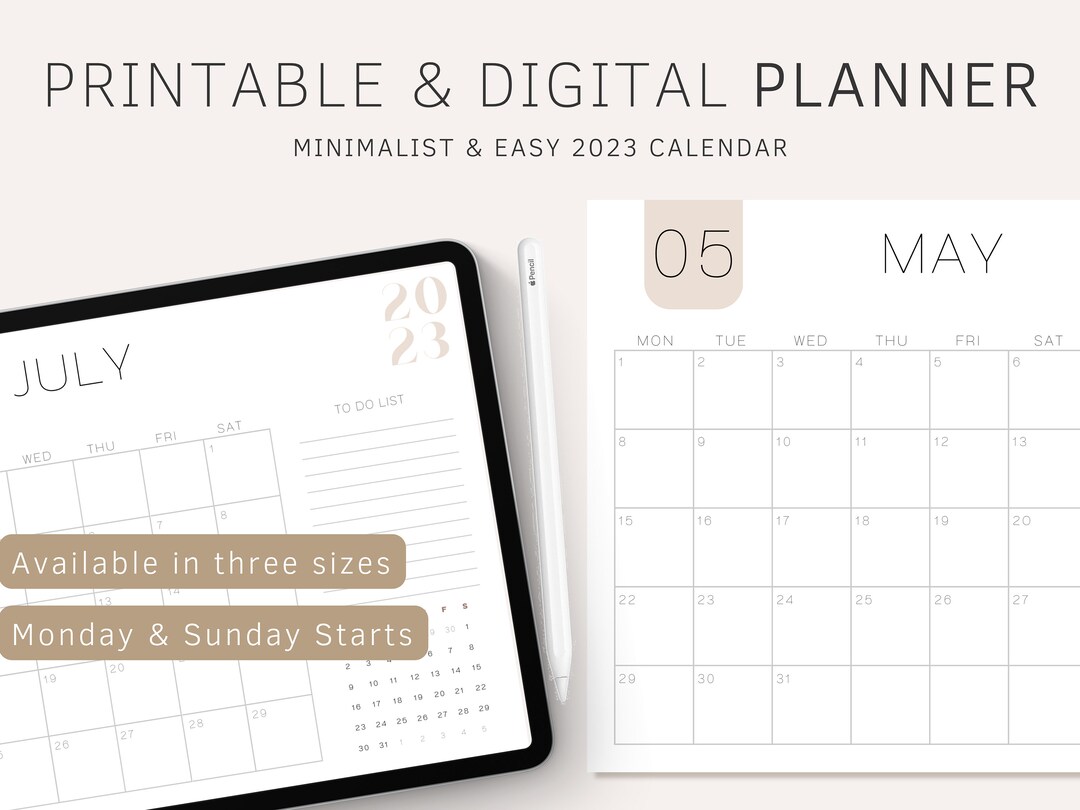 Editable And Printable 2023 Monthly Calendar Instant Etsy editable-and-printable-2023-monthly-calendar-instant-etsy