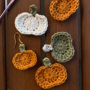 Patrón de ganchillo de calabazas | Mini calabazas de crochet | PDF | Pendientes de calabaza | DIY | Teje tus mini calabazas