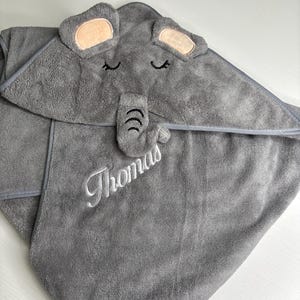 Personalised Embroidery Baby Bath Hooded Cartoon Character Towel | kid | boy | girl | custom gift | newborn | baby gift | custom embroidered