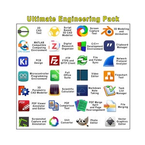 Ultimate Engineering Pack (37 Professional CAD, 3D Modeling, Circuit, & Dev Tools) (Instant Download)