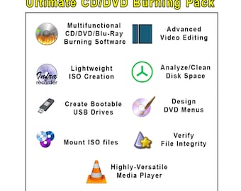 Ultimate CD/DVD Burning Pack (9 Professional Disc & Media Tools) (Instant Download)
