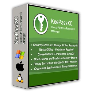 Ultimate KeePassXC-pakket (Wachtwoordbeheer & Beveiliging) (Windows + macOS + Linux) (Directe download)