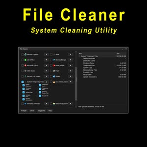 File Cleaner (Dienstprogramm zur Systemreinigung) (Sofortiger Download, Lizenz für 1 Maschine)