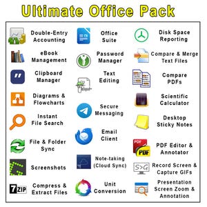 Ultimatives Office-Paket (28 Office-, PDF-, Notiz- und Datei-Dienstprogramme) (sofortiger Download)
