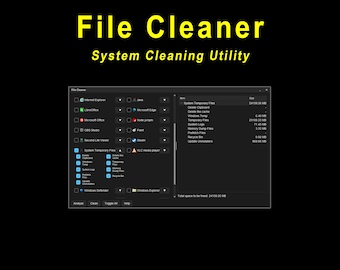 File Cleaner (System Cleaning Utility) (Instant Download, License for 1 Machine)