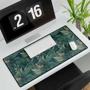 Muted Green Leaf Cottagecore Desk Mat **Redesigned, Higher Resolution!**