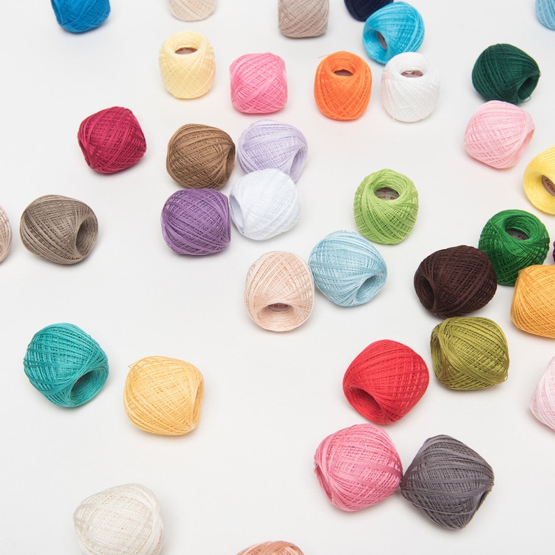 Japanese Mercerised Egyptian Cotton Yarn in 76 Colours, Size 40