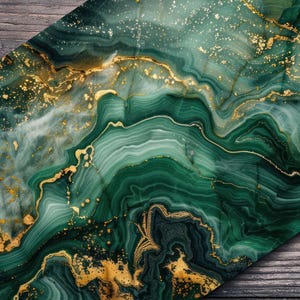 Green Marble Tempered Glass Cutting Board: Gold Accent Serving Tray, Kitchen tool, Serving Tray, Cutting board