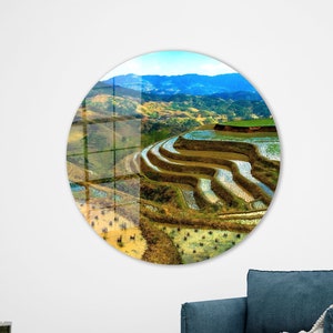 Landscape Wall Art, Banaue Rice Terraces Philippines Wall Hanging, Famous Places Wall Art, Philippines View, Living Room Wall Decor,