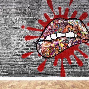 3D Printing Art, Wallpaper Patent, Paper Cutting Art, Gift For Him, Man Cave Wallpaper , Sensual Wall Print, Graffiti Wall Painting,