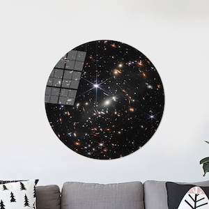 Starry Sky 3D Canvas, Wall Art, Personalized Gift For Him, Halloween Decor, NASA First Deep Field Canvas Decor, Black Wall Art, Home Decor,