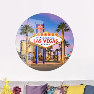 Las Vegas View Wall Art, Las Vegas Canvas, Landscape Art, Nevada View Glass Printing, Modern Wall Decoration, Home Decor, Living Room Decor,