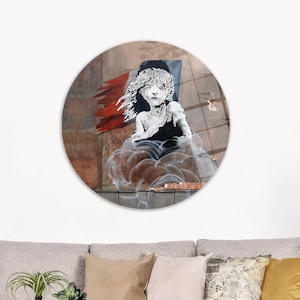 Banksy &#39;Les Miserables&#39; Tempered Glass Wall Art: Graffiti Street Art