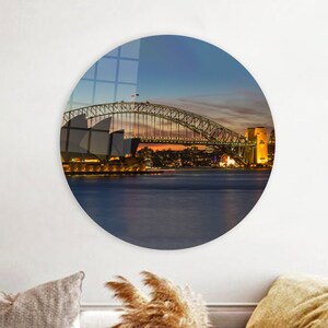 Royal Botanic Garden Wall Art, Sydney Landscape Wall Decor, Cityscape Wall Decor, Framed Wall Art, Tempered Glass, 3D Canvas Art, Home Decor