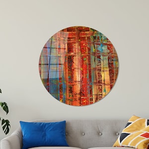 Gerhard Richter Reproduction: Colorful Abstract Canvas Wall Art