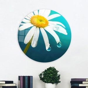 Daisy Lover Gift Art, Daisy Wall Decoration, Botanical Wall Art, White Flower Wall Decor, Holiday Decor Wall Art Decor, Living Room Wall Art