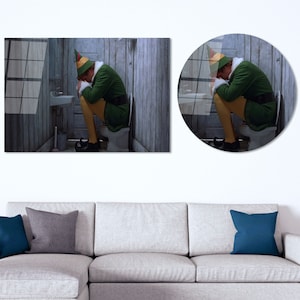 Abstract Wall Art Glass, Modern Canvas Poster, Bathroom Canvas Print, Comedy Glass Wall Art, Funny Bathroom Glass Wall Art, Gifts Canvas,