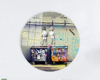 Banksy Graffiti Art: Life Is Short, Tempered Glass Wall Decor
