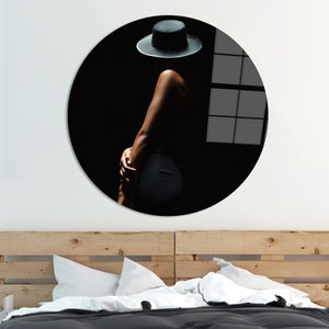 Woman 3D Canvas, Modern Art, Woman Silhouette Printed, Woman Photo Glass Art Wall Decor, Personalized Gift For Dad,