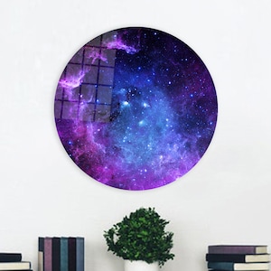 Sky Glass Panel, View 3D Canvas, Wall Decor Wall Decoration, Starry Sky Landscape Glass Art, Starry Sky Poster, Gift For Him Art,