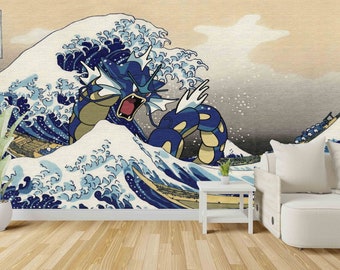 Wave Off Kanagawa Wall Poster, Japanese Wall Paper, Famous Wall Decor, 3D Wallpaper, The Great Wave Wall Paper, Decor For Wall, Wallpaper,