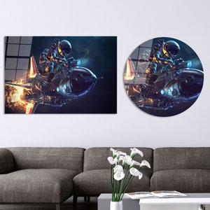 Abstract Astronaut Wall Decoration, Modern Canvas Decor, Astronaut Lover Gift Canvas, Astronaut Wall Table, Bridesmaid Gift,