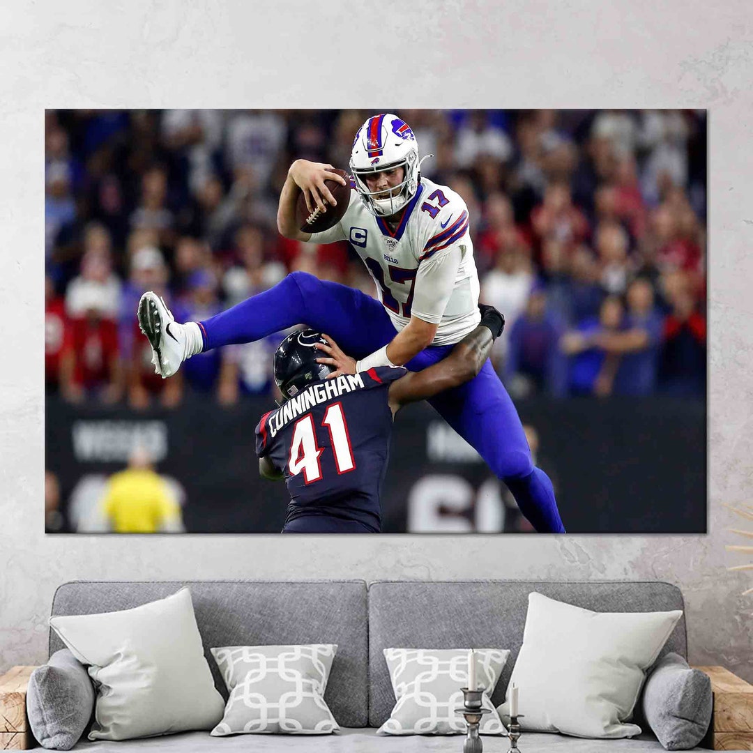 Buffalo Bills Poster Canvas Decor Motivational Stained Glass Etsy