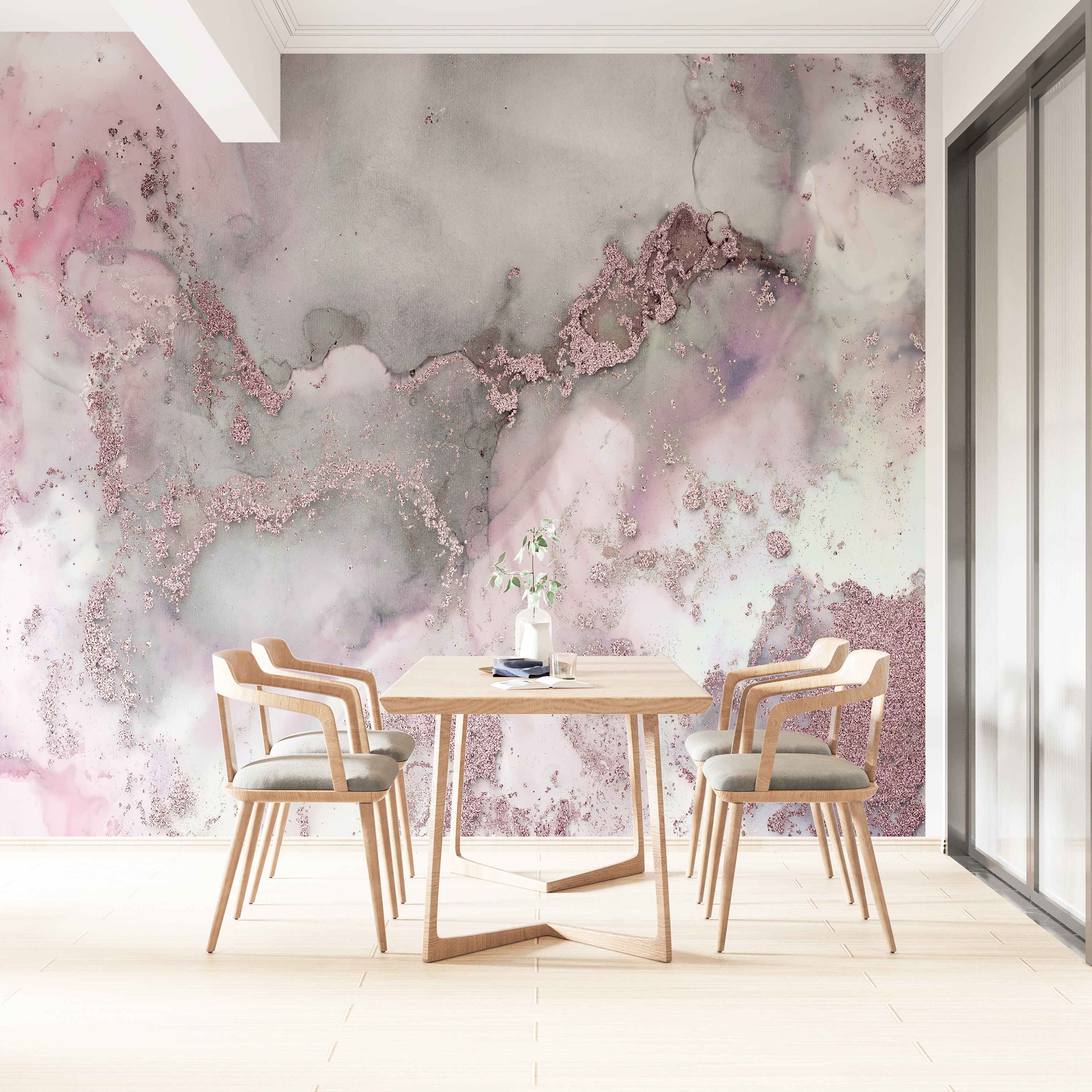 Vinyl Wallpaper Pink Wallpaper Digital Paper Wall Mural Etsy Australia