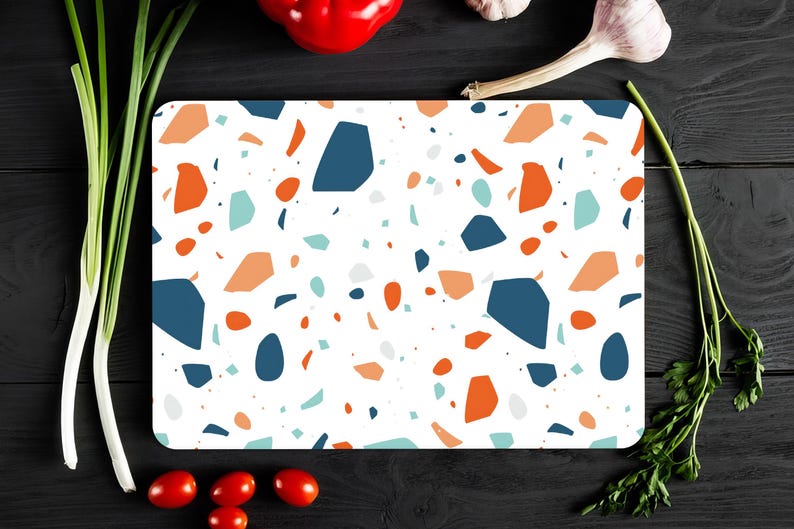 WallARTime Terrazzo Glass Cutting Board - Thumbnail 2