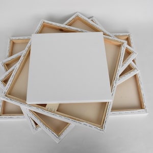 Plain White Cotton Canvas Frames: DIY Painting, Kids Art image 2