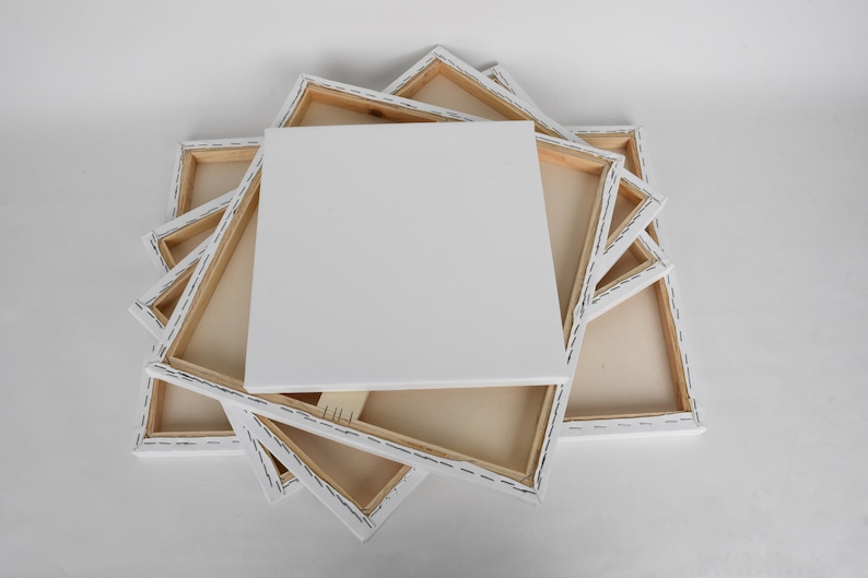 Plain White Cotton Canvas Frames: DIY Painting, Kids Art image 2