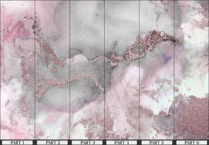 Vinyl Wallpaper, Pink Wallpaper, Digital Paper, Wall Mural Wallpaper, Modern Wall Print, Pink And Gray Marble Wall Mural, Marble Wallpaper, image 8