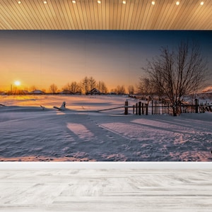 Paper Wall Art, Decor For Wall, 3D Wall Decor, Gift For Him, Winter Wallpaper, Nature View Mural, Landscape Mural, Wall Decals Murals,