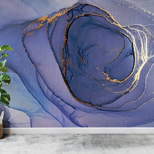 Purple Wallpaper, Marble Wallpaper, Luxury Marble Wall Paper, Living Room Decor, Modern Wallpaper, Decals For Walls, Wall Decoration,