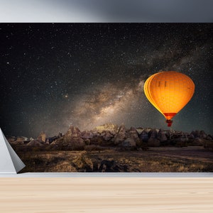 View Wall Print, Removable Wall Decor, Wall Decoration, Wall Paper, Cappadocia Balloon Wall Paper, Cappadocia Hot Air Balloon Wallpaper,
