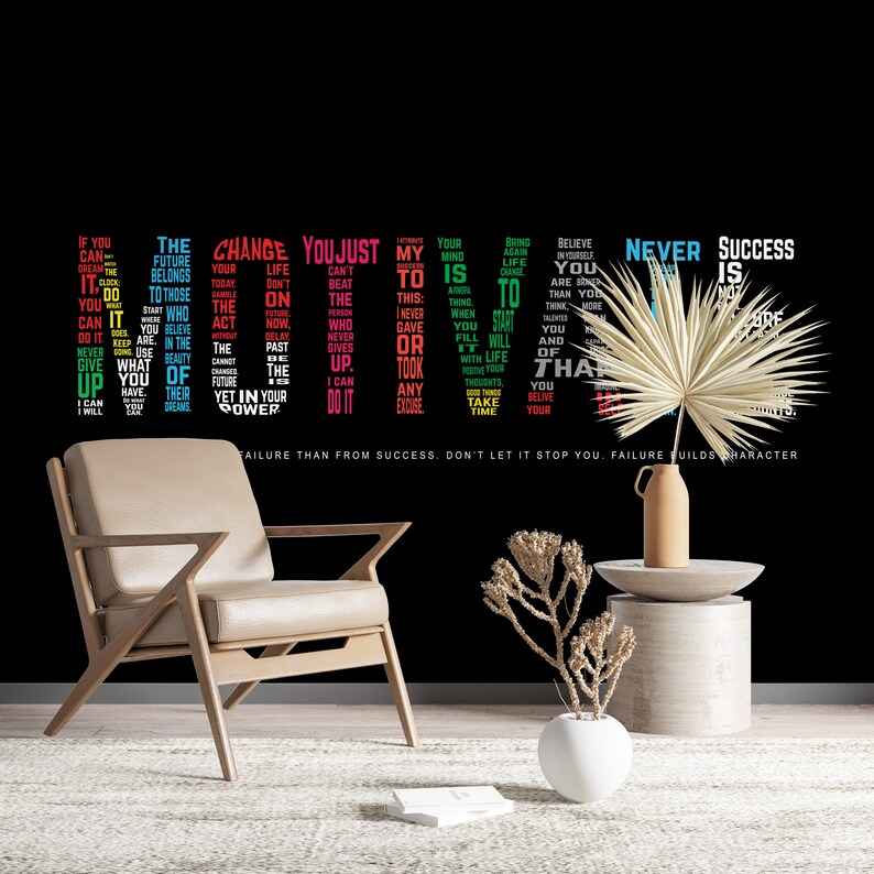 Office Wallpaper, Wallpaper Patent, Patterns And How To, Gift For Her, Motivate Mural, Positive Quotes Paper Craft, Success Wallpaper, image 4