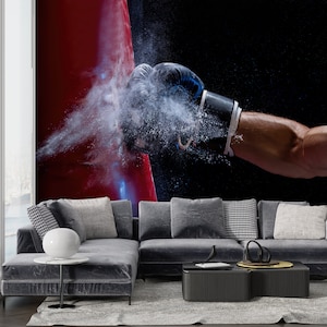 Decor For Wall, 3D Wallpaper, Stick On Wallpaper Art Deco, Housewarming Gift,  Wall Stickers, Boxing Wallpaper, Man Cave Paper Art,