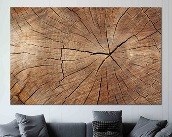 Tree Ring Glass Wall Art: Modern Farmhouse Decor