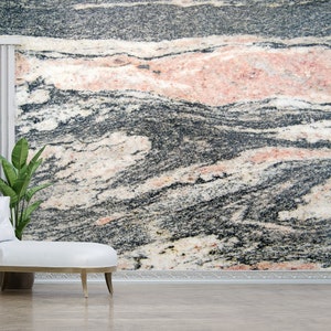 Gray Marble Wallpaper, Pink Marble Art, Luxury Marble Wallpaper, Abstract Wall Paper, Modern Wall Decor, 3D Wall Mural, Gift For The Home,