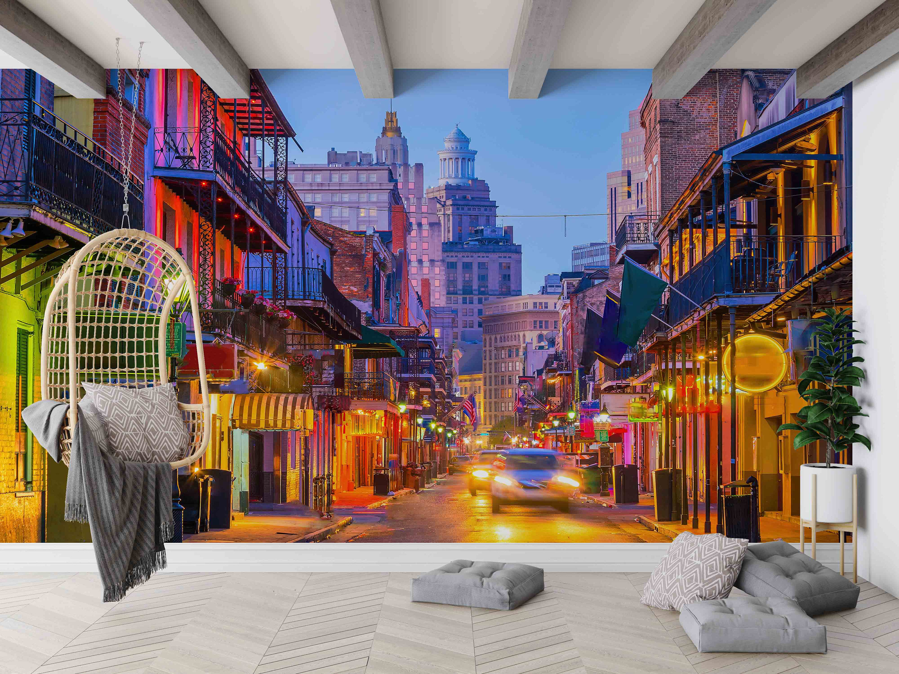 French Quarter Wallpaper Mural: New Orleans Landscape Wall Decor