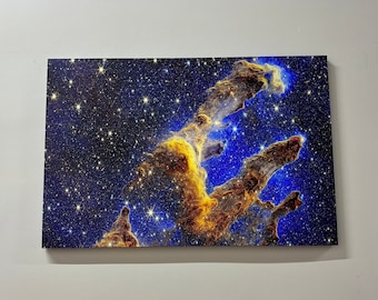 Space Telescope Wall Art, Landscape 3D Canvas, Pillars Of Creation 3D Canvas, Landscape Wall Decoration, Starry Sky Wall Art, Home Decor,