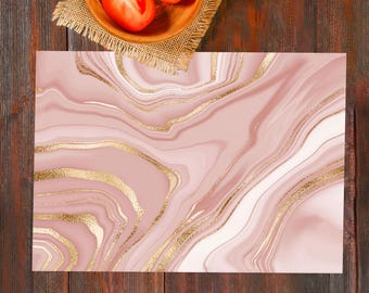 Tabla de cortar de vidrio templado de mármol rosa: Decoración de cocina moderna