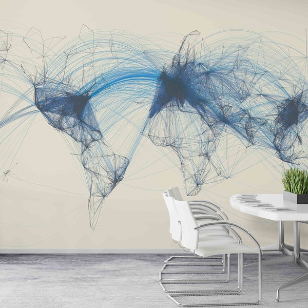 Aviation Map Mural Etsy