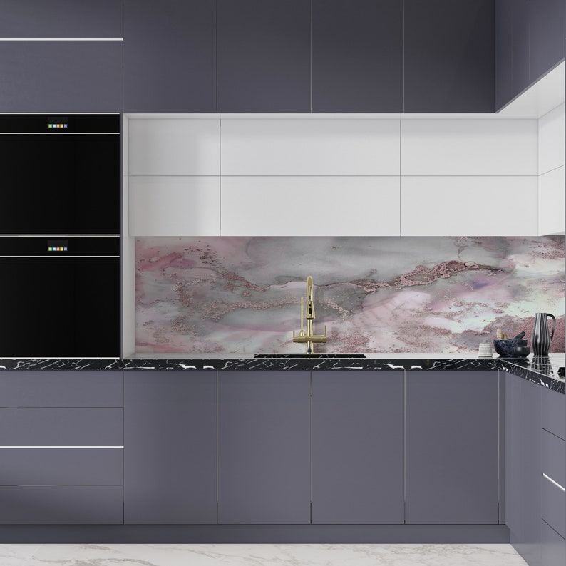 Vinyl Wallpaper, Pink Wallpaper, Digital Paper, Wall Mural Wallpaper, Modern Wall Print, Pink And Gray Marble Wall Mural, Marble Wallpaper, image 4