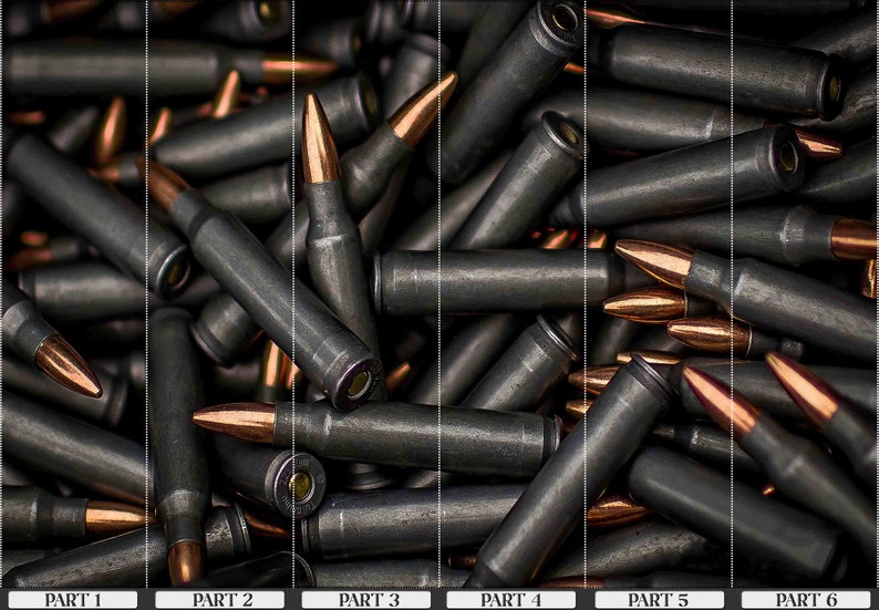 Bullet Wall Paper, Army Wall Paper, Boy Room Wall Decor, Personalized Gift, Do It Yourself, Modern Wall Poster, Loft Decor, 3D Wall Mural image 8