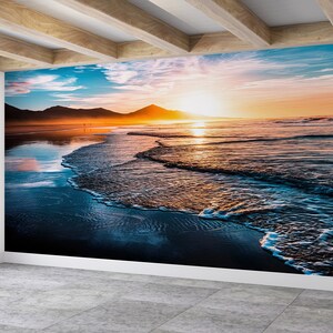 Ocean Wallpaper, View Wall Art, 3D Papercraft, Decor For Wall, Bright Wall Paper, Wall Paper, Suınset Wall Print, Decor For Wall Wallpaper,