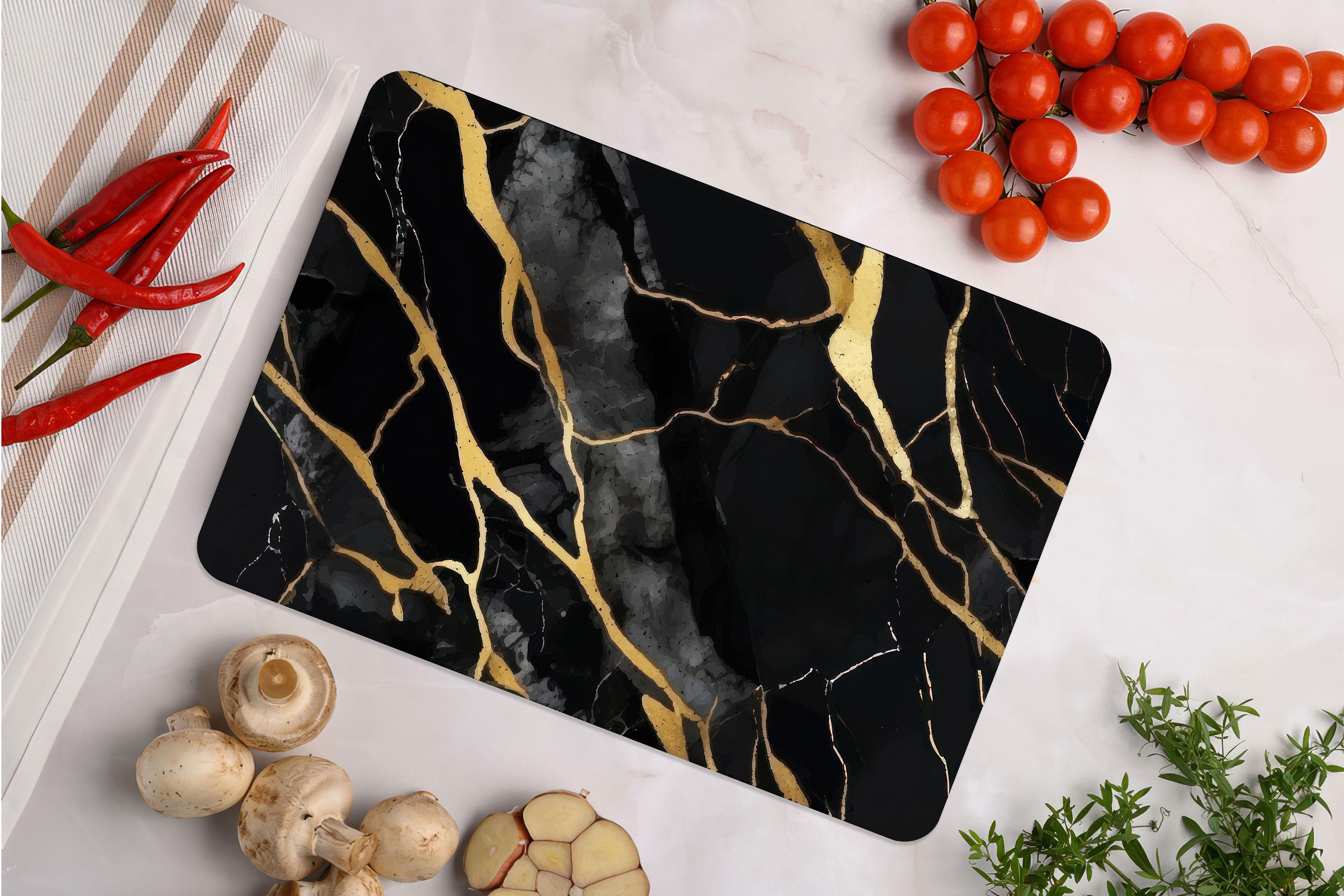 Marble Tile Chopping Board, Black Marble Serving Board, Marble Cutting Board, Cheese Board, Modern Cutting Board, Glass Chopping Board,