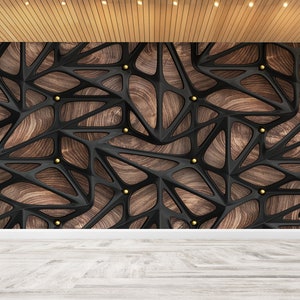 Printable Wall Art, Wall Decoration, Modern Wall Painting, Wood Texture Wall Paper, Abstract 3d Effect Wall Art, Farmhouse Wallpaper,