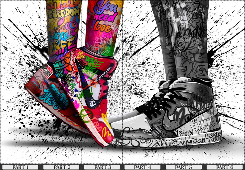 Buy 3D Papercraft Love in Jordan Shoes Wall Mural Air Jordans Online in